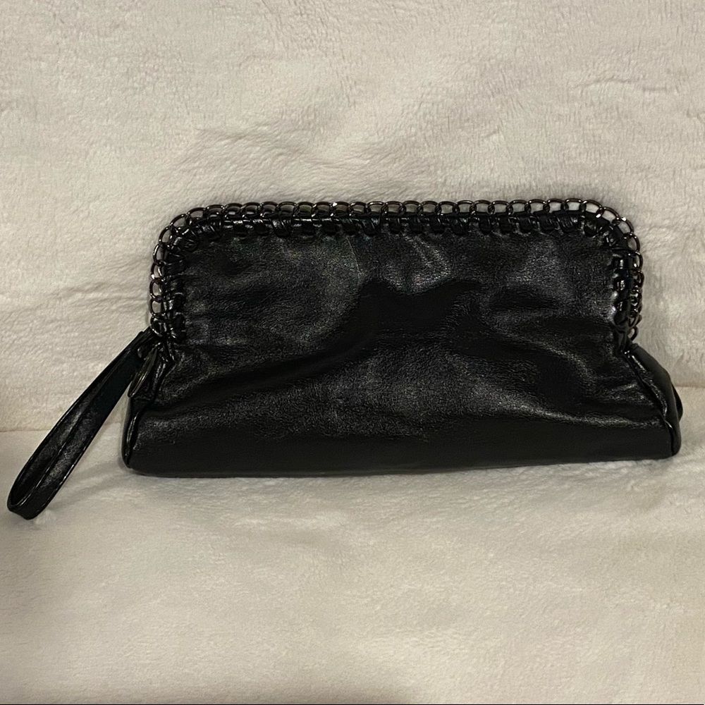 Black clutch- rockabilly, skull, pinstriped. Cute! - Picture 3 of 7